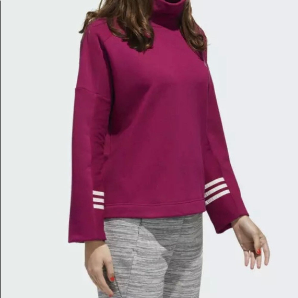 Adidas Essentials Comfort ‘Power Berry’ Funnel Neck Pullover Woman’s Size Large